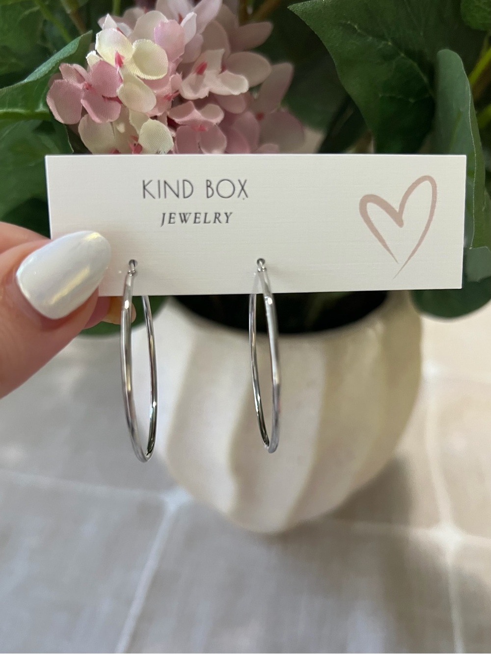 Silver Hoop Earrings - Classic Thin Hoops